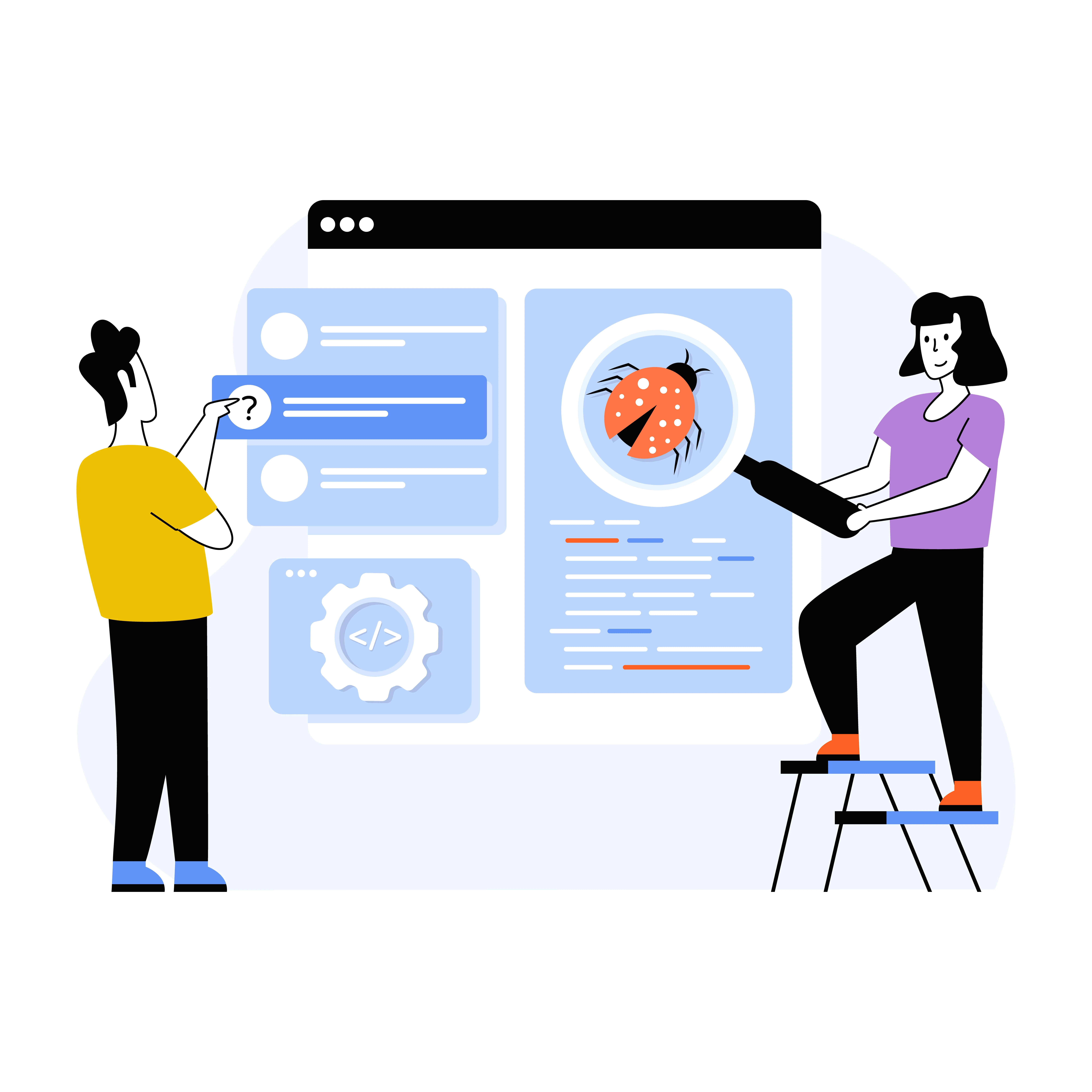 Interface et graphiques illustrant la performance front-end